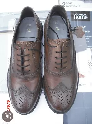 Gentlemans Size 11 Brogue Lace Up Tan / Brown  Shoes • £12.99