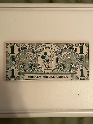 1930s Mickey Mouse Cone Dollar Green: VERY RARE!  Immaculate Condition! • $159.49