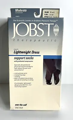 JOBST STRIDE Lightweight Support Socks Men's Black Large Graduated Compression • $14