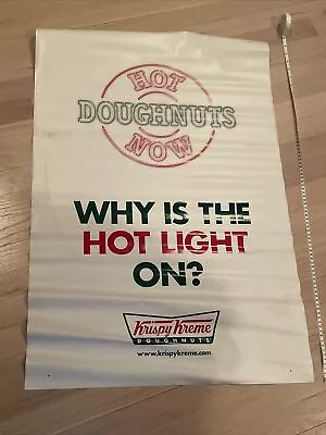 Krispy Kreme Doughnuts Hot Now Sign Banner 3ft Donut Sign 2 Sided Flag • $62