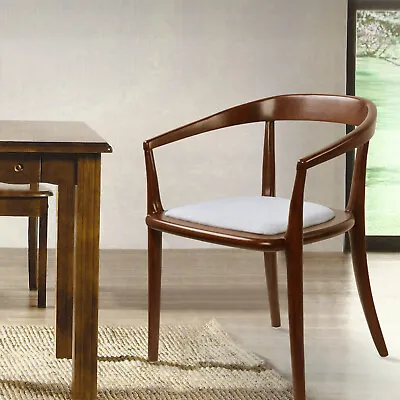 DC DiClasse Mid Century Solid Wood Dining Chair With Armrest Padded Cushion Seat • $215.99