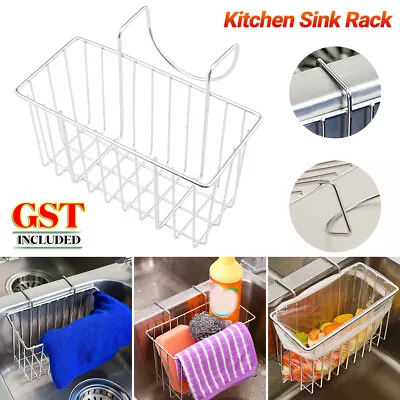 Kitchen Sink Caddy Tidy Storage Holder Rack Cleaning Organizer Stainless Steel • $14.42