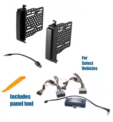 $129 • Buy 2 Din Car Stereo Dash Kit Amp Steering Audio Wire Combo For Some Jeep Dodge