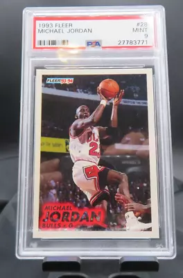 1993 Fleer Michael Jordan #28 PSA 9 Chicago Bulls HOF 🔥 THE G.O.A.T. • $29.95