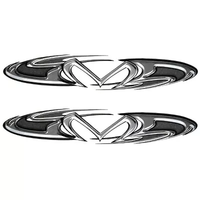 Malibu Boat Logo Decal 5974400 | Black Gray Logo Sticker (Pair) • $214.44