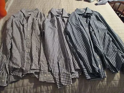 Peter Millar Mens Long Sleeve Button Down Plaid Dress Shirts Size Large Lot 3 • $24