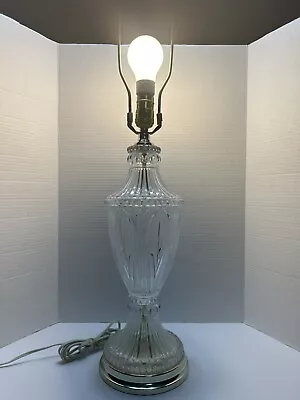 Vintage Crystal European Lead Brilliant Cut Table Lamp • $36.97