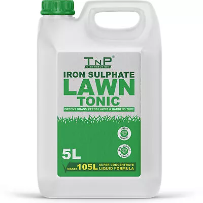 Iron Sulphate Liquid Ferrous Sulphate Miracle Grass Turf Lawn Tonic Feed 5L Pack • £11.99