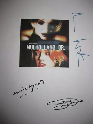 Mulholland Dr. Signed Film Script X3 David Lynch Naomi Watts Justin Theroux Rpnt • $19.99