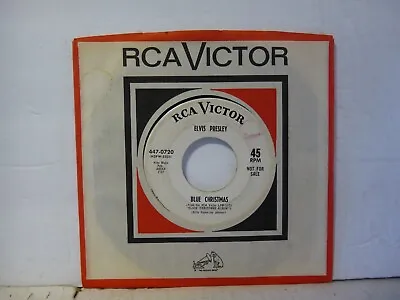 PROMO  Elvis Presley  Wooden Heart / Blue Christmas  45 RPM FROM 1964 • $11.04