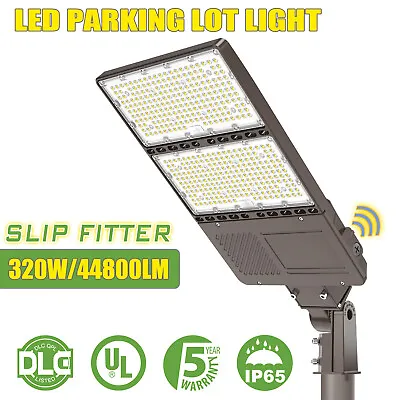 1000W Metal Halide Eq.44800LM LED Parking Lot Shoebox Light 320W Dusk To Dawn UL • $165.92