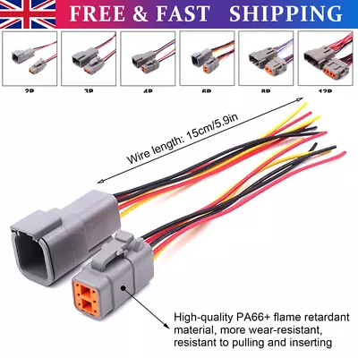 For Deutsch DT Series Multi Plug Waterproof Connector 2 3 4 6 8 12 Way Pin Kit • £6.39