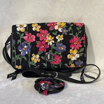 Vera Bradley Purse/Mirror Set 16 Cards Zip Qulted Soft Frame Twist Lock Travel • $57.99