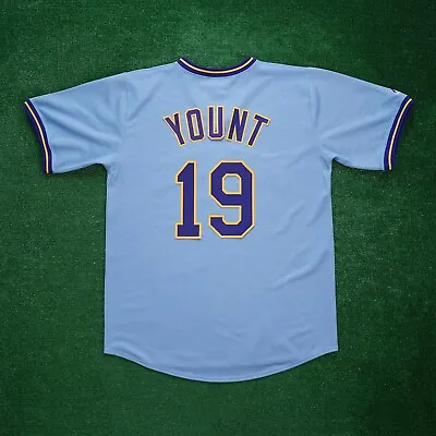 Robin Yount Milwaukee Brewers Blue Cooperstown Throwback Men's Jersey • $139.99