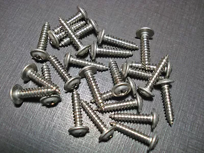 25 Chevy Buick Pontiac 8 X 3/4  Stainless Round Phillips Washer Head Screws GM  • $12.99