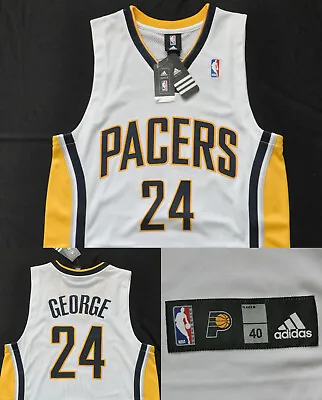 Paul George #24 Indiana Pacers Adidas Jersey Authentic NBA Sewn Men 40 M NWT • $399.99