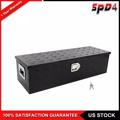 39 X13 X10  Black Aluminum Pickup Truck Trunk Bed Tool Box Trailer Storage • $94.89