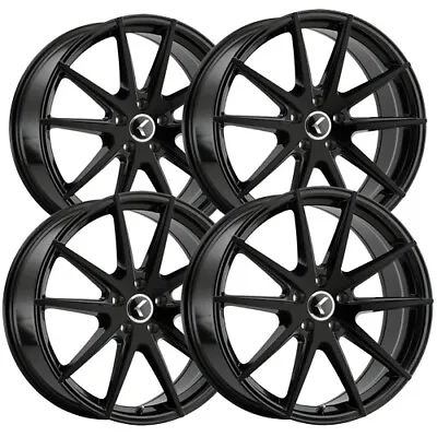 (Set Of 4) Kraze KR193 Turismo 17x8 5x108 +38mm Gloss Black Wheels Rims 17  Inch • $591.96