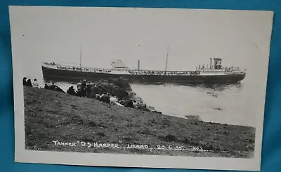 £24.95 • Buy 1935 RP Postcard Real Photo Shipwreck Tanker DL Harper  Cornwall Lizard