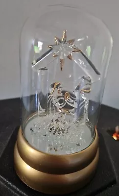 New Boxed Christmas Glass Light Up Nativity Dome Ornament • £8