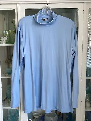 Womens A'Nue Ligne Sky Blue TurtleNeck Tunic L1 (16) Tactel Lycra USA Microfiber • $28