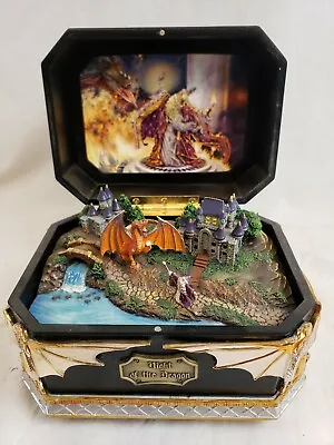 Myles Pinkney Night Of The Dragon Legends Mystic Realm Lighted Diorama Scene Box • £67.48