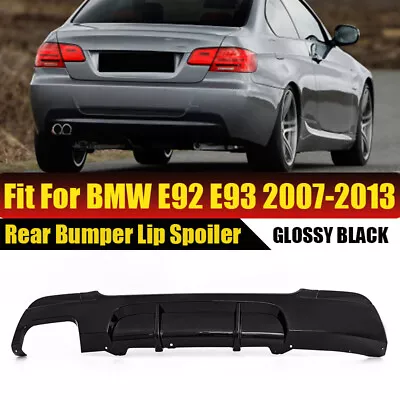 GLOSS BLACK Rear Bumper Diffuser Lip For BMW M Tech E92 E93 335i M Sport 2007-13 • $168.09