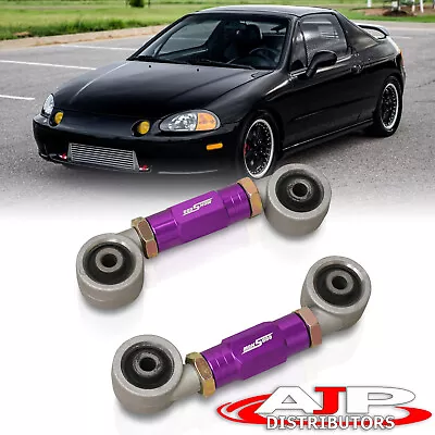 Purple Adjustable Rear Toe Arms Kit + Bushing For 1988-2000 Honda Civic EF EG EK • $27.99