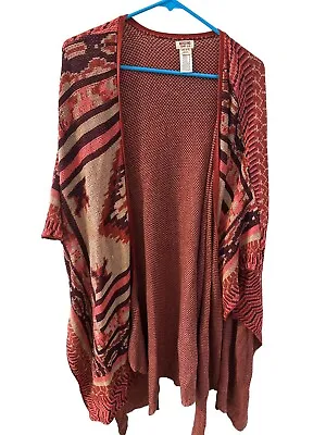 Mossimo Multicolor Open Front Knit Shawl Sweater Women's L/XL • $23.80