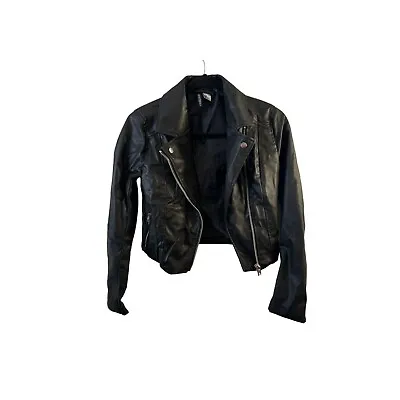 H&M Leather Style Crop Jacket Size Xs • $20.30