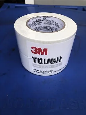 3M TOUGH White Duct Tape 2 Rolls- 90 Yards Total #3945 1.88 In X 45 Yd Each Roll • $19