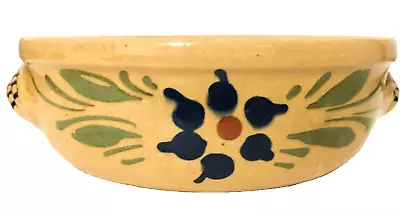 VTG Tlaquepaque Mexican Pottery Baking Serving Dish W/Side Handles 8 W 2.75 Deep • $19.99