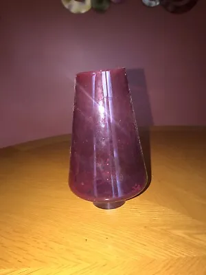 Cranberry Glass Hurricane Lamp Shade Candle Chandelier Light 4  X 6 1/2” • $20