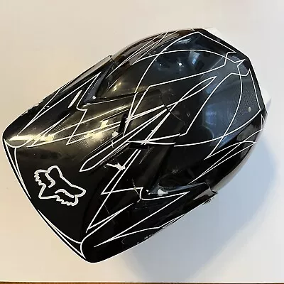 $200 • Buy Fox Racing Motocross/ATV Helmet V3 Pilot Size L Large Black And White