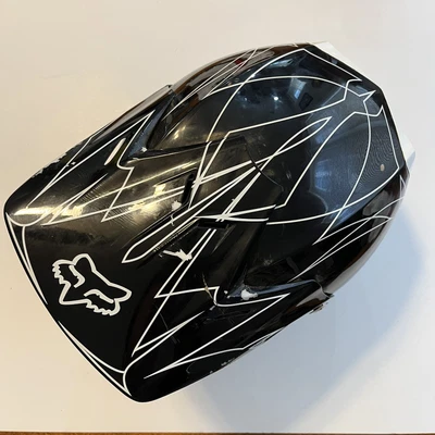 $200 • Buy Fox Racing Motocross/ATV Helmet V3 Pilot Size L Large Black And White