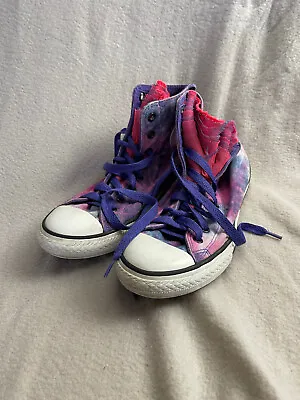 Converse All Stars Pink Purple Galaxy Multiple Tongue Shoes UK 4.5 • £21.95