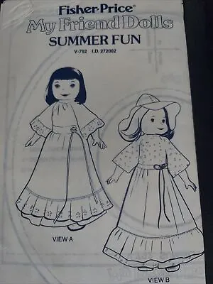 NOS VINTAGE 1980'S FISHER PRICE MY FRIEND MANDY'S “Summer Fun”. OUTFIT PATTERN • $12.99