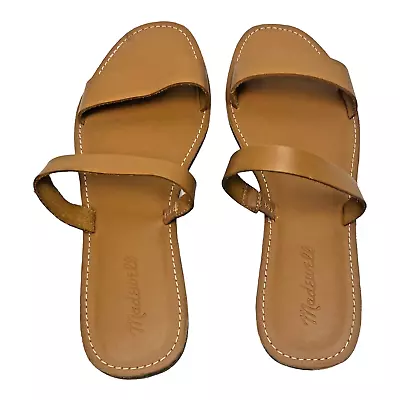 Madewell Womens Sandal The Boardwalk Thin Double Strap Size 9 Desert Camel NEW • $18