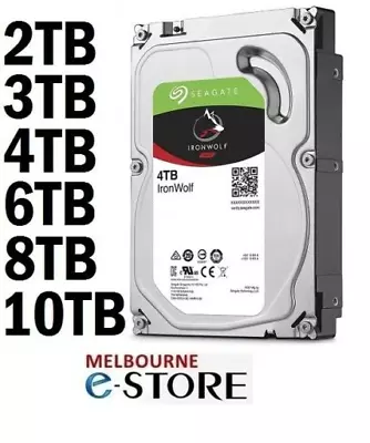 Seagate Ironwolf Desktop Internal SATA3 Hard Drive 2TB 3TB 4TB 6TB 8TB 10TB NAS • $195