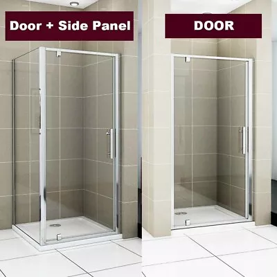 Aica Pivot Shower Door Enclosure Cubicle Tray Waste 700/760/800/860/900/1000mm • £86.87