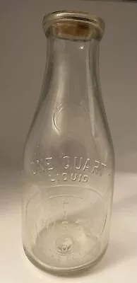 Vintage HISCO Embossed Quart Milk Bottle Maine • $11.99