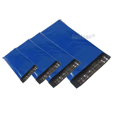 Metallic Blue Mailing Bags Postal Sacks Plastic Postage Self Seal  Mailer Cheap • £0.99