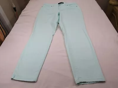 Adrienne Vittadini  10 [ 32W 38 Hips 27.5L ] Mint Colored  Skinny Ankle Jeans • $14.42