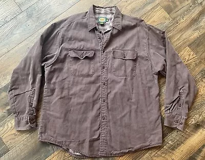 Men’s Vtg Cabellas Heavy Flannel Lined Button Down Jacket Hunting Fishing XL • $19.99