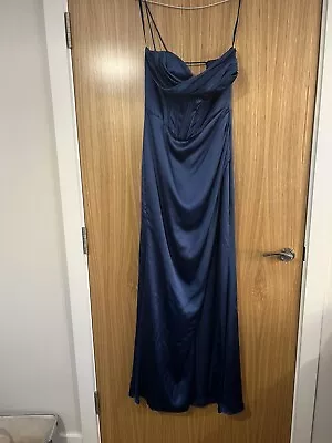 Size 8 Blue Prom Dress Worn Once. 153cm In Length. Dress Has Been Dry-cleaned. • £40