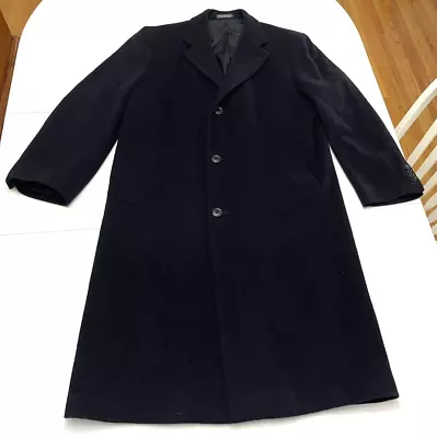 Andrew Fezza Original Cashmere Blend Men's Black Over Coat 42 • $62.98