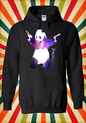 Banksy Panda Galaxy Space Cool Men Women Unisex Top Hoodie Sweatshirt 1116 • £17.95