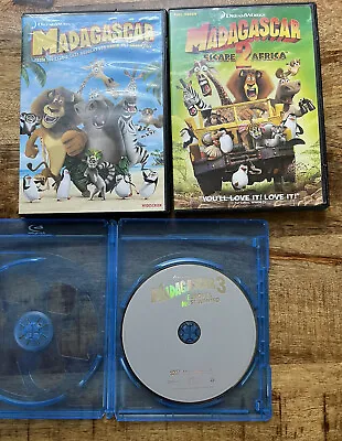 Madagascar Escape 2 Africa & 3 Europe's Most Wanted Dreamworks DVD Movie Kids • $4.99