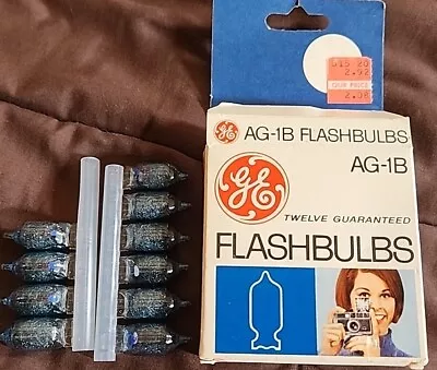 GE Flashbulbs AG-1B Vintage Photography Made In USA Orginial Price Sticker • $10.99