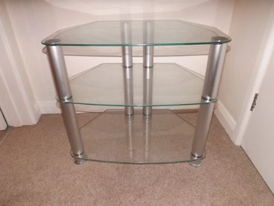 £10 • Buy Glass TV Cabinet Used